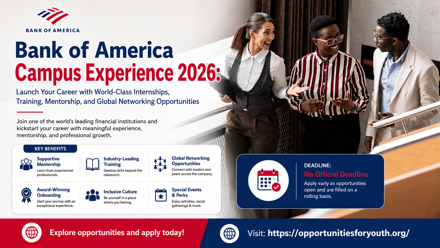 Bank of America Campus Experience 2026: Launch Your Career with World-Class Internships, Training, Mentorship, and Global Networking Opportunities