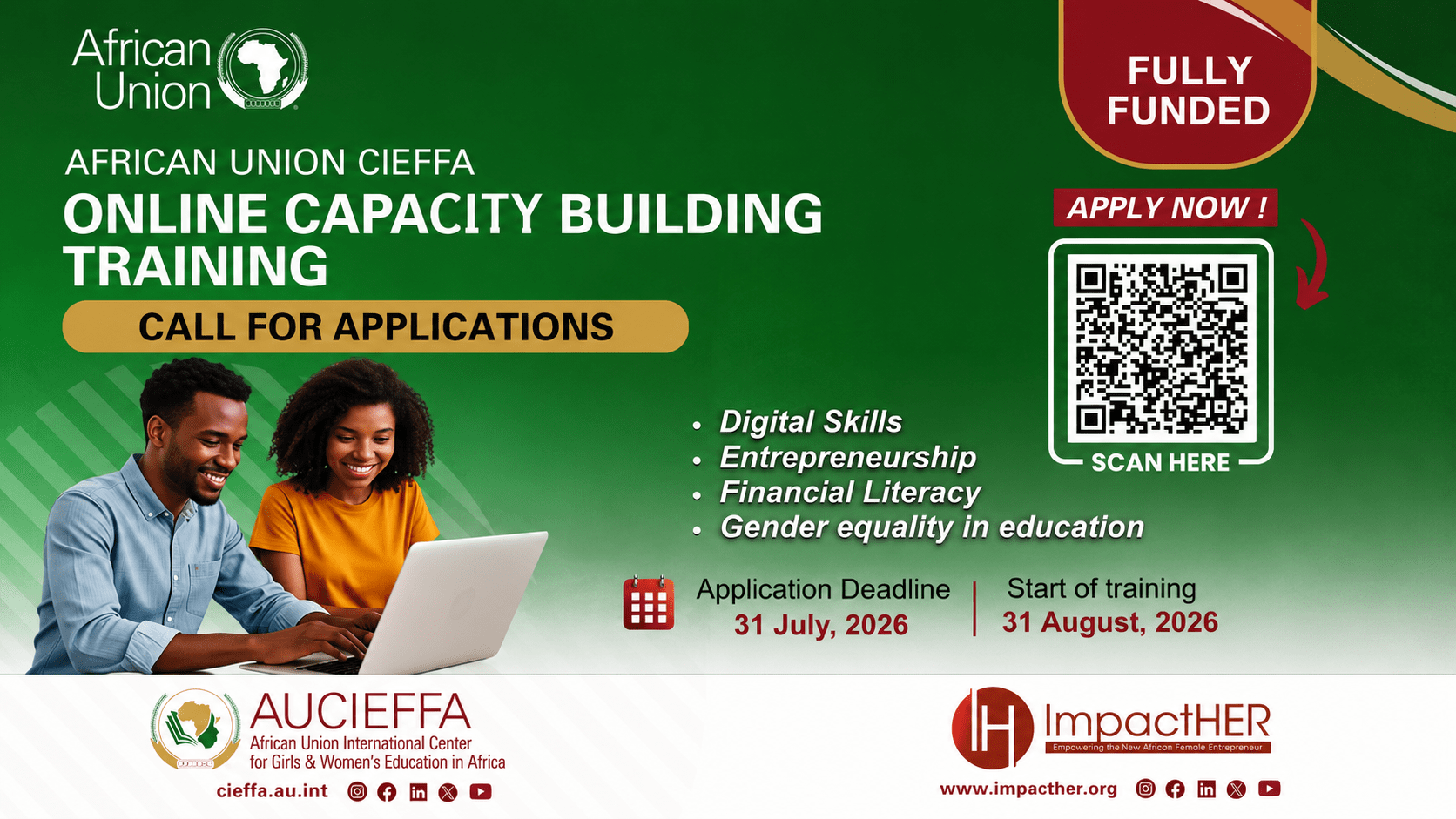 African Union CIEFFA Online Capacity Building Training 2026: Free Digital Skills, STEAM, Financial Literacy and Entrepreneurship Training for Africans Worldwide