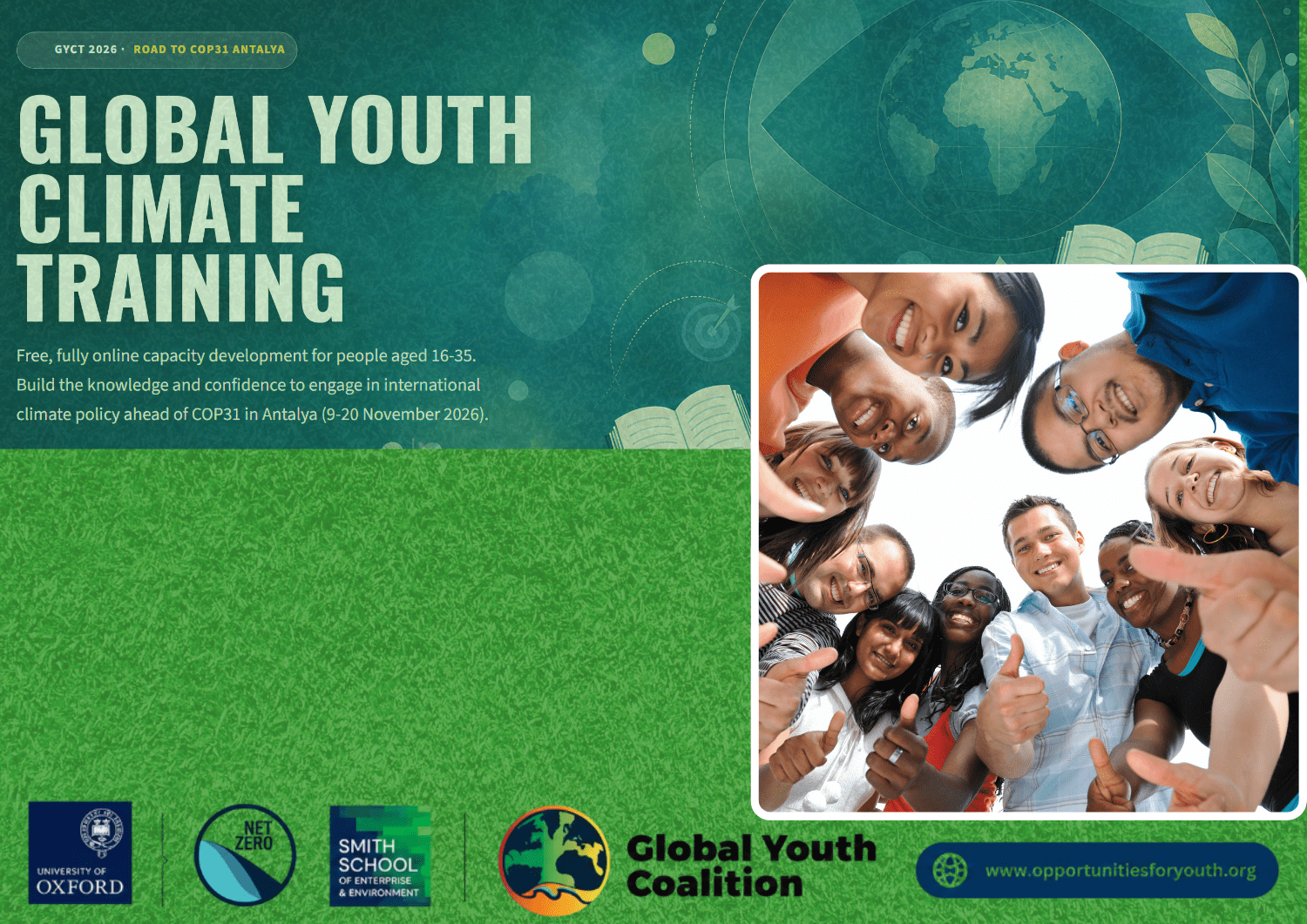 Global Youth Climate Training Programme 2026: Fully Online Free Climate Policy & Advocacy Training for Young People Worldwide – How to Apply, Eligibility, Benefits, Timeline, and Deadline
