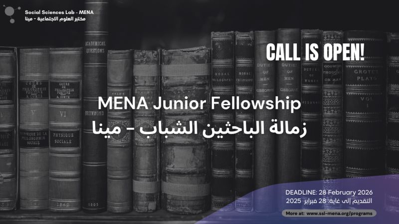 MENA Junior Fellowship 2026: Apply for the Third Edition of the Three-Month Research Programme
