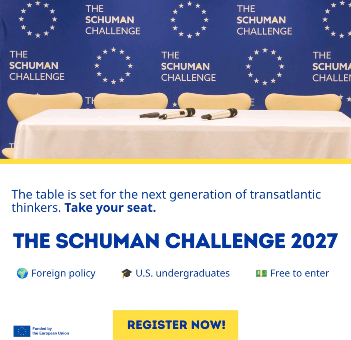 Schuman Challenge 2027: EU-U.S. Academic Competition for Undergraduate Students