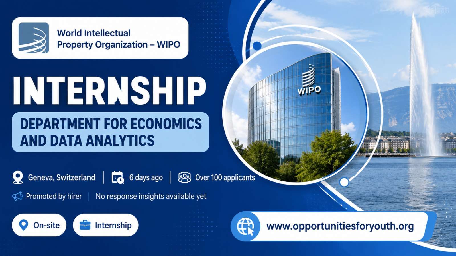 WIPO Internship 2027 in Geneva: Paid Economics, Data Science and Innovation Research Internship at WIPO